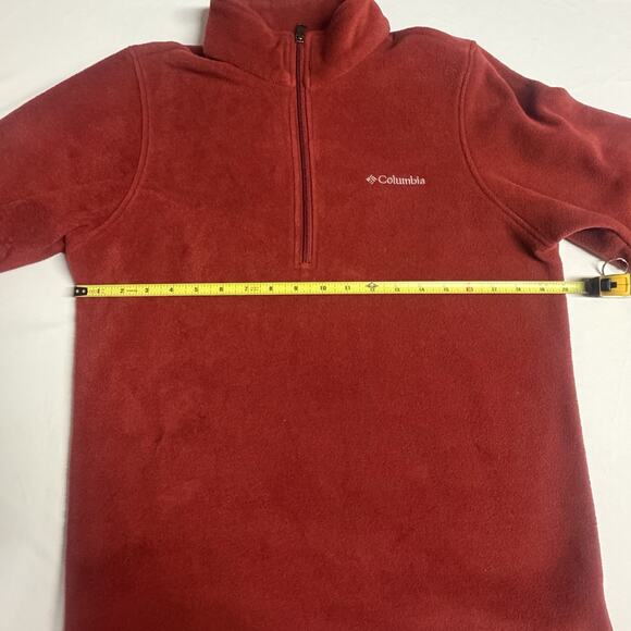 Columbia Sportswear Red Fleece Lightweight Pullover Quarter Zip men Jacket-Small - Picture 11 of 13